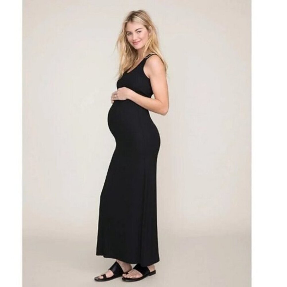 Hatch Black Sleeveless Maternity Maxi Dress